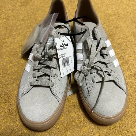 Adidas Campus Vulc II Skate Shoes – Light Grey / Gum Sole – Size 9.5 (Men’s) - Picture 2 of 8